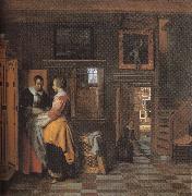 Pieter de Hooch The linen cupboard oil on canvas
